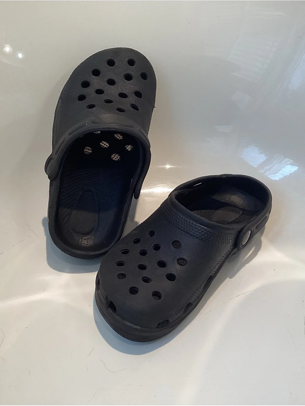 Kids Black Slip-On Comfort Clogs with Heel Strap